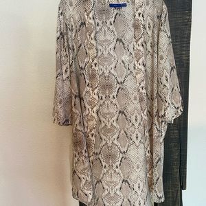 Snake Print Flowy Cardigan